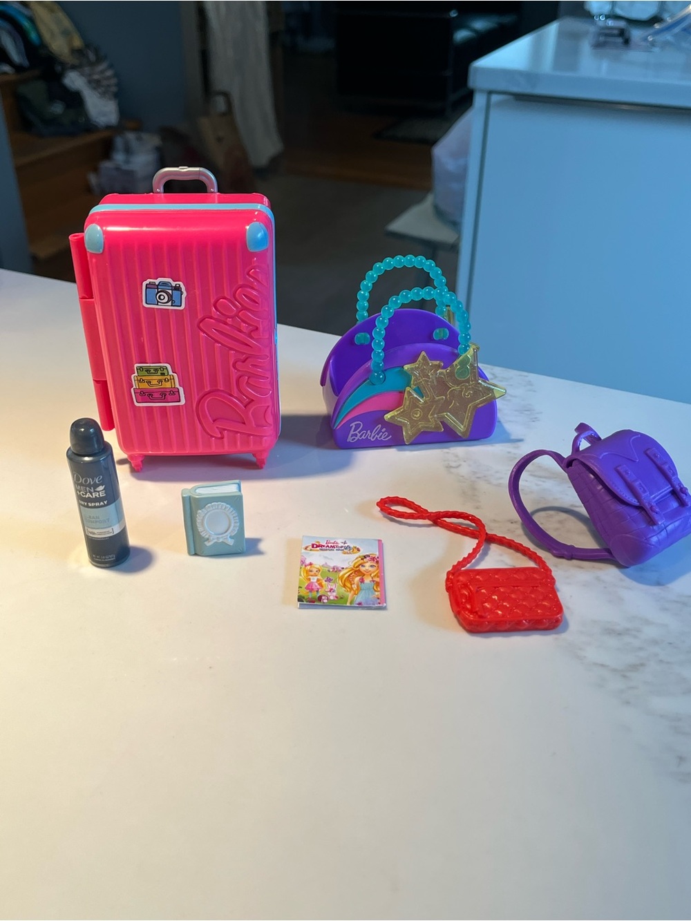 Miscellaneous Barbie accessories.